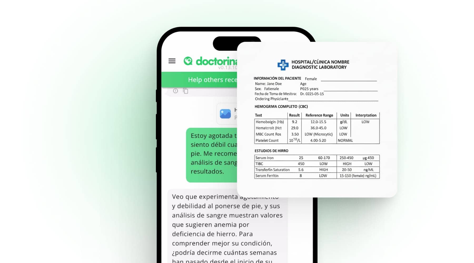 Resultados clínicos en Doctorina